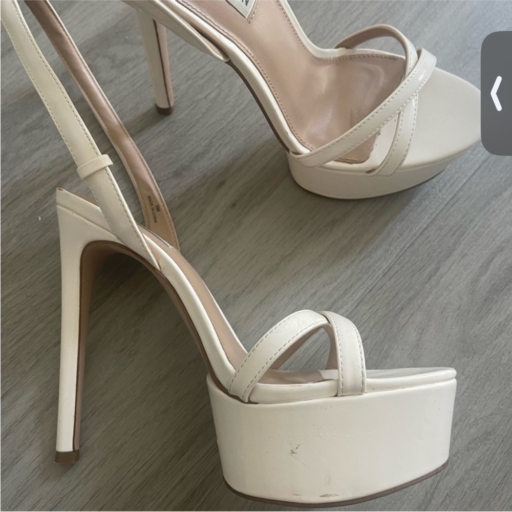 Steve Madden White Platform Heels - Picture 5 of 9